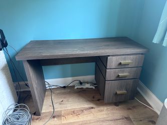2-Piece Home Office Set (Executive Desk + Matching Storage Cabinet)