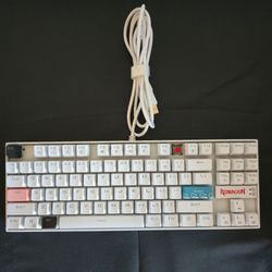 Redragon White Mechanical Keyboard w/ Custom Keycaps (Missing 1 Key)