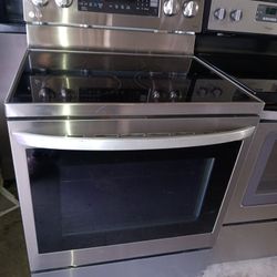 L/G Glass Top Stove Stainless Steel Everything Works Good 💯📌