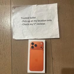 Apple iPhone 17 Pro Max, 256GB, Cosmic Orange Factory Unlocked with receipt