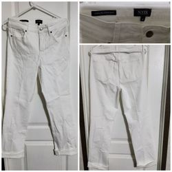 Harper Crop Jeans Narilyn Straight In Optic White Size 8