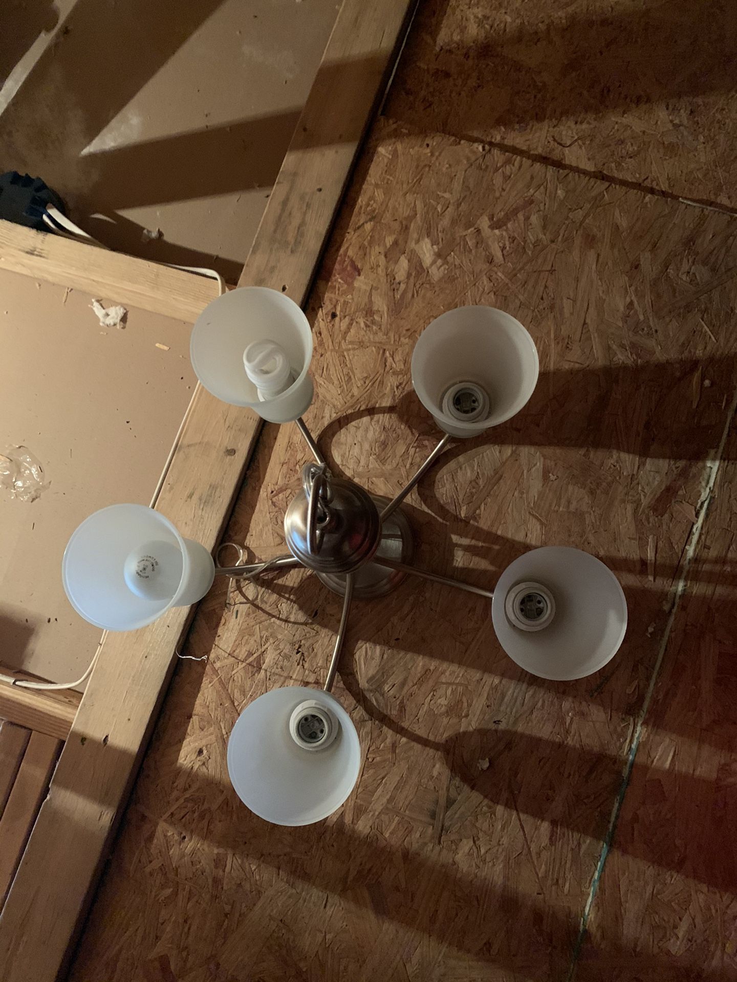 Chandelier Silver And White