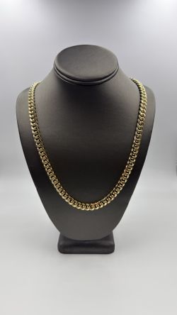 HOLLOW 10KT YELLOW GOLD 28” CUBAN LINK CHAIN 53.3GR