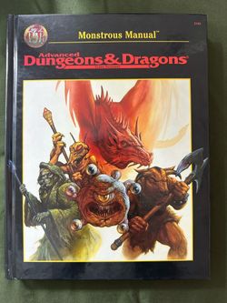 Vintage AD&D Monstrous Manual Hardcover Book TSR 2140