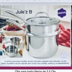 Olla Para Baño Maria De 2.75 Qts Nueva En Su Caja 