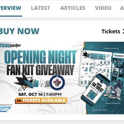 Sharks Tickets Opening Night 