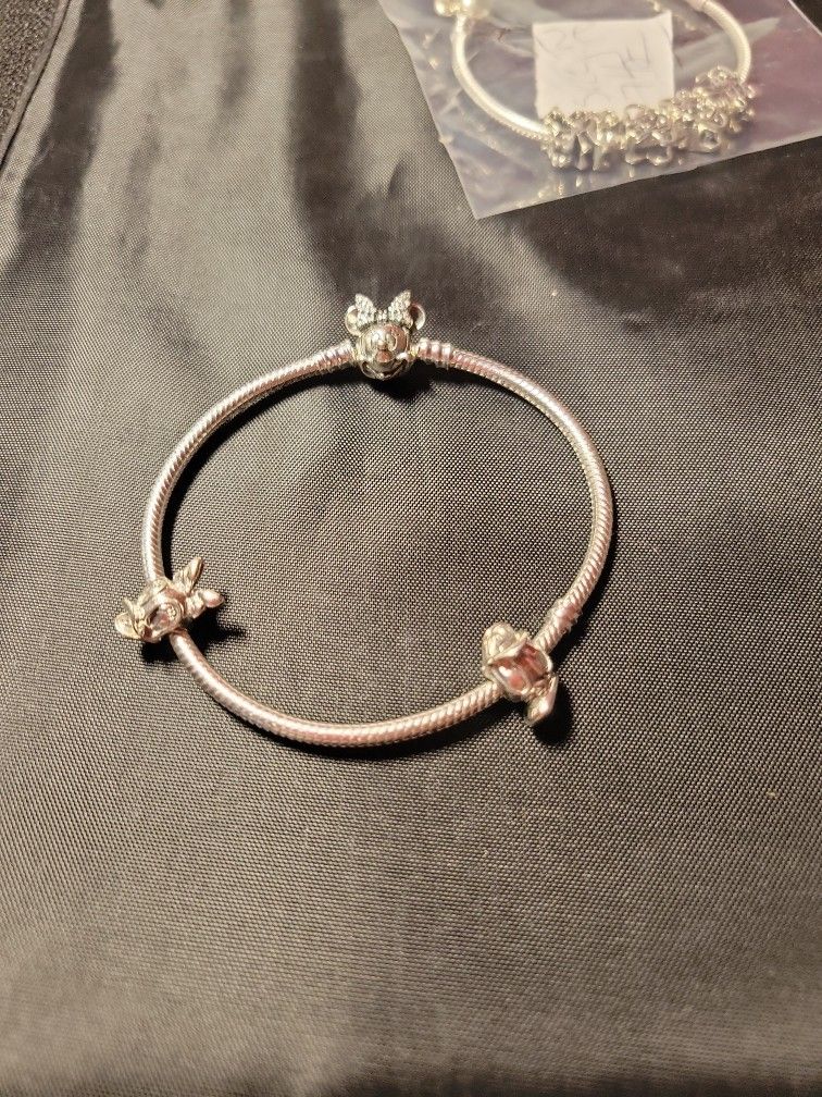 Pandora Bracelet With 2 Charms