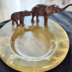 Vintage Bronze and Marble Ashtray