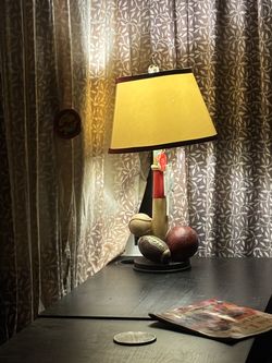 Sports themed table bedside lamp