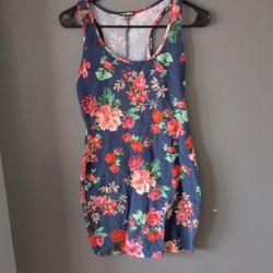 Women's Blue Floral Dress