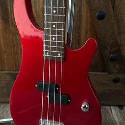 Red 4 String Bass w/ Gotoh Tuners