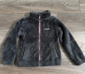 Columbia Girls Gray XS Sherpa Full Zip Fleece Jacket 100% Polyester