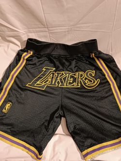 Just Don x NBA Los Angeles Lakers Black Mesh Shorts in size Medium