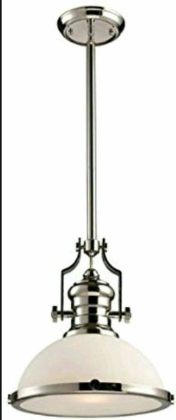 1-Light 14-Inch Pendant, Polished Nickel