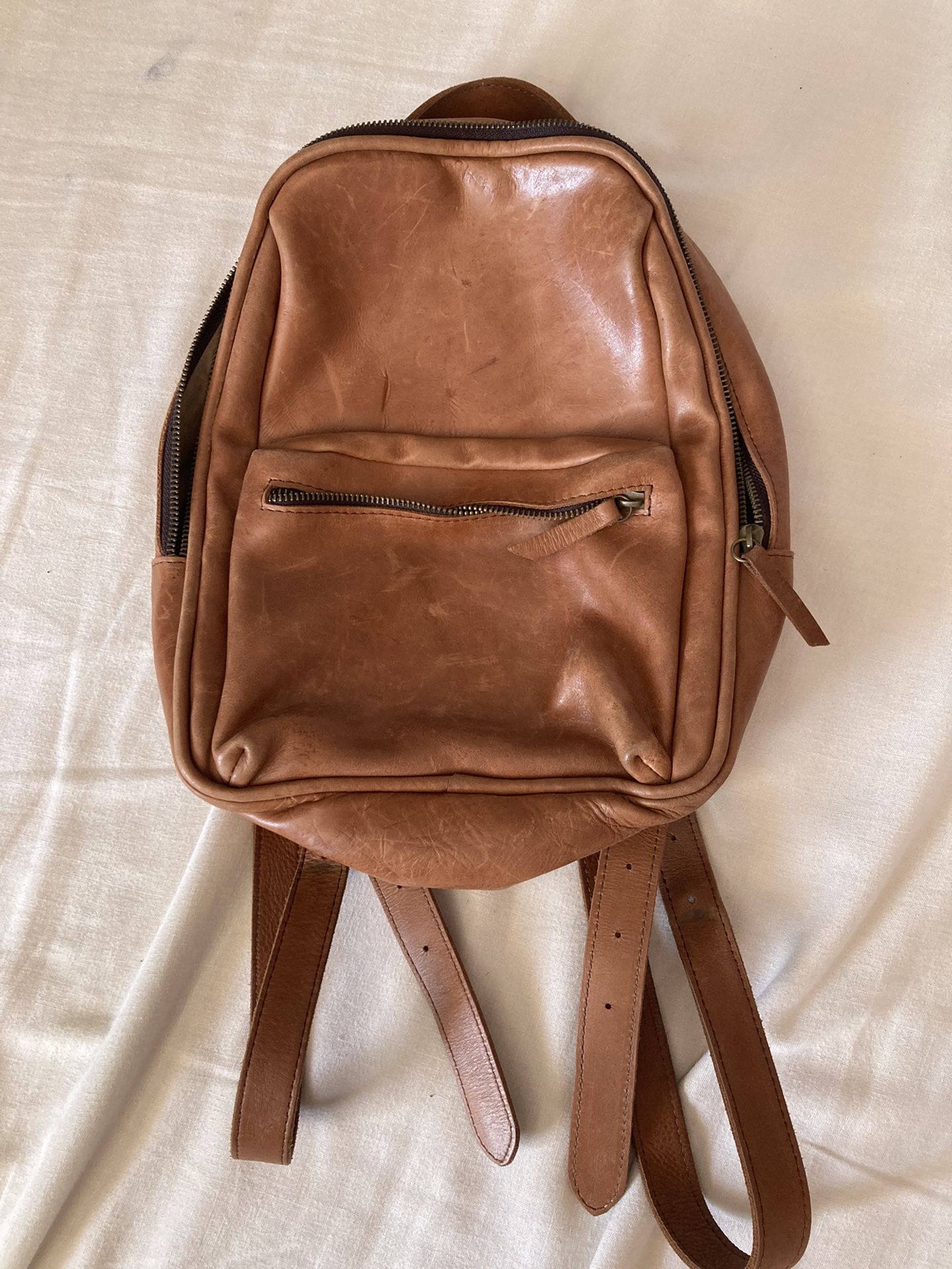 Leather Mini Backpack 