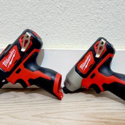 Milwaukee M12 3/8” Drill/Driver 2407-20 M12 ¼” Hex Impact Driver 2462-20 (TOOL ONLY) 