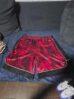 Red and Gray And 1 Graphic Print Basketball Shorts