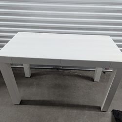 West Elm Parsons Desk, High Gloss, White Lacquer, 48", 2 drawers, Condition Good