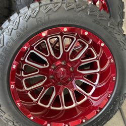 20x12 Worx OFF ROAD Candy Red Wheels Rims 6x139.7 6x135