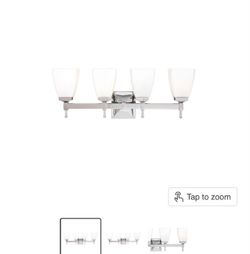 4-Light Chrome Vanity Light Bar