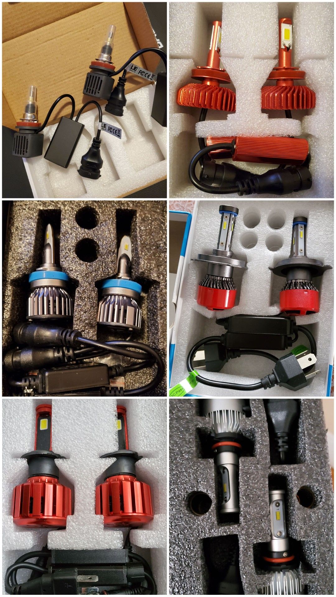 H1 h3 h4/9003 h7 h8 h9 h11 9004 9005/hb3 9006/hb4 9008/h13 led bulbs 40-70 each set! New!