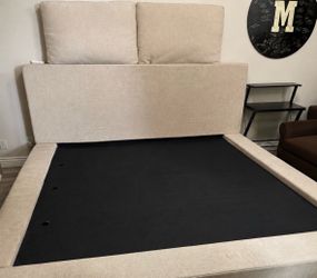 King Size Upholstered Platform Bed Frame only