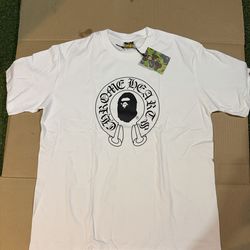 Bape tee x chrome heart-Size XL
