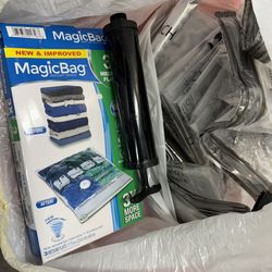 MagicBag Vacuum Storage Bags (3 Medium) + Hand Pump