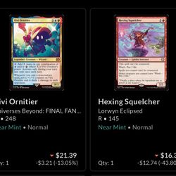 Hexing Squelcher And Vivi MTG NM