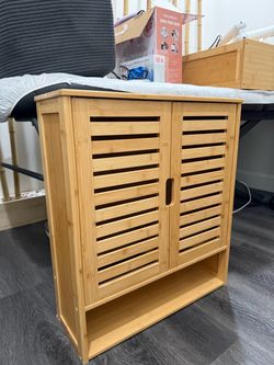Bamboo Wall-Mounted Storage Cabinet