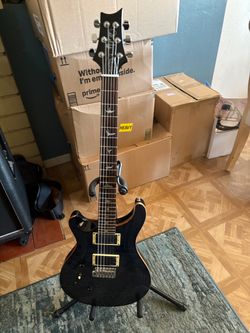 PRS Electric Guitar Left Handed (Navy Blue with Beige outline)