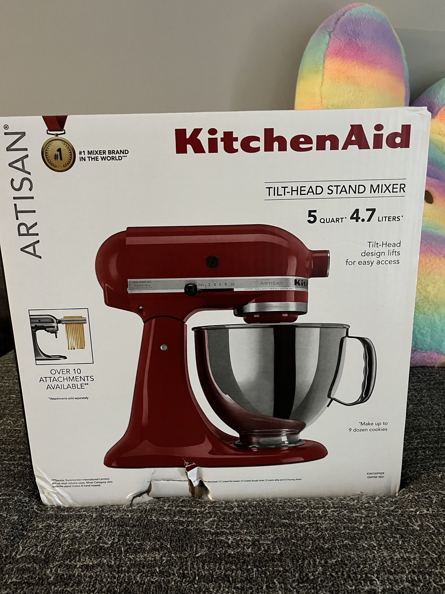KitchenAid Artisan KSM150PSER 5-Quart Stand Mixer - Empire Red