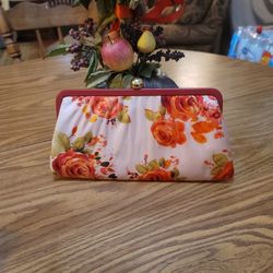 Banana Republic Silk Floral Clutch Bag ( New)