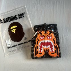 New BAPE Space Camo Tiger Full Zip Hoodie Black Size Large 
