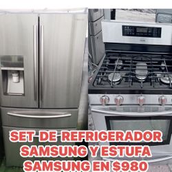 SET DE REFRIGERADOR DE 36 DE ANCHO Y ESTUFA EN PERFECTA CON DICIONES CON 30 DÍAS DE GARANTÍA 