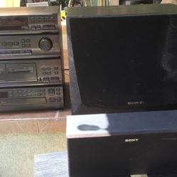 Sony sound system with four speakers