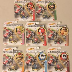 Hot Wheels Mario Kart Die-cast 1:64 Lot of 8
