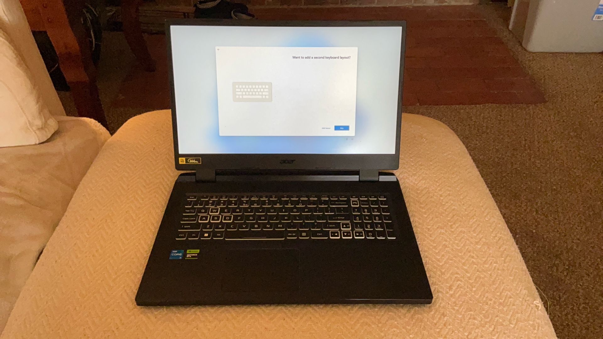 Acer Nitro 17.3" 144Hz Gaming Laptop - Intel Ci5 - 8GB RAM - 512 SSD - NVidia RTX3050 GPU - Black (AN517-55-51DQ)