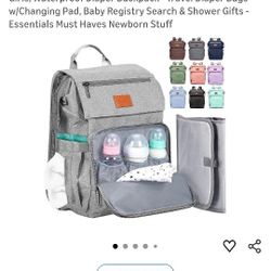 PILLANI Baby Diaper Bag Backpack Waterproof 