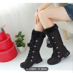 Women's Black Fur-Lined Winter Boots