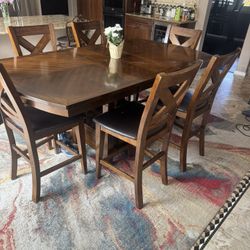 Dining Table With 6 Chairs Bar Height