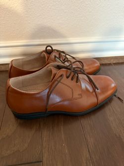 Brown Leather Oxford Dress Shoes