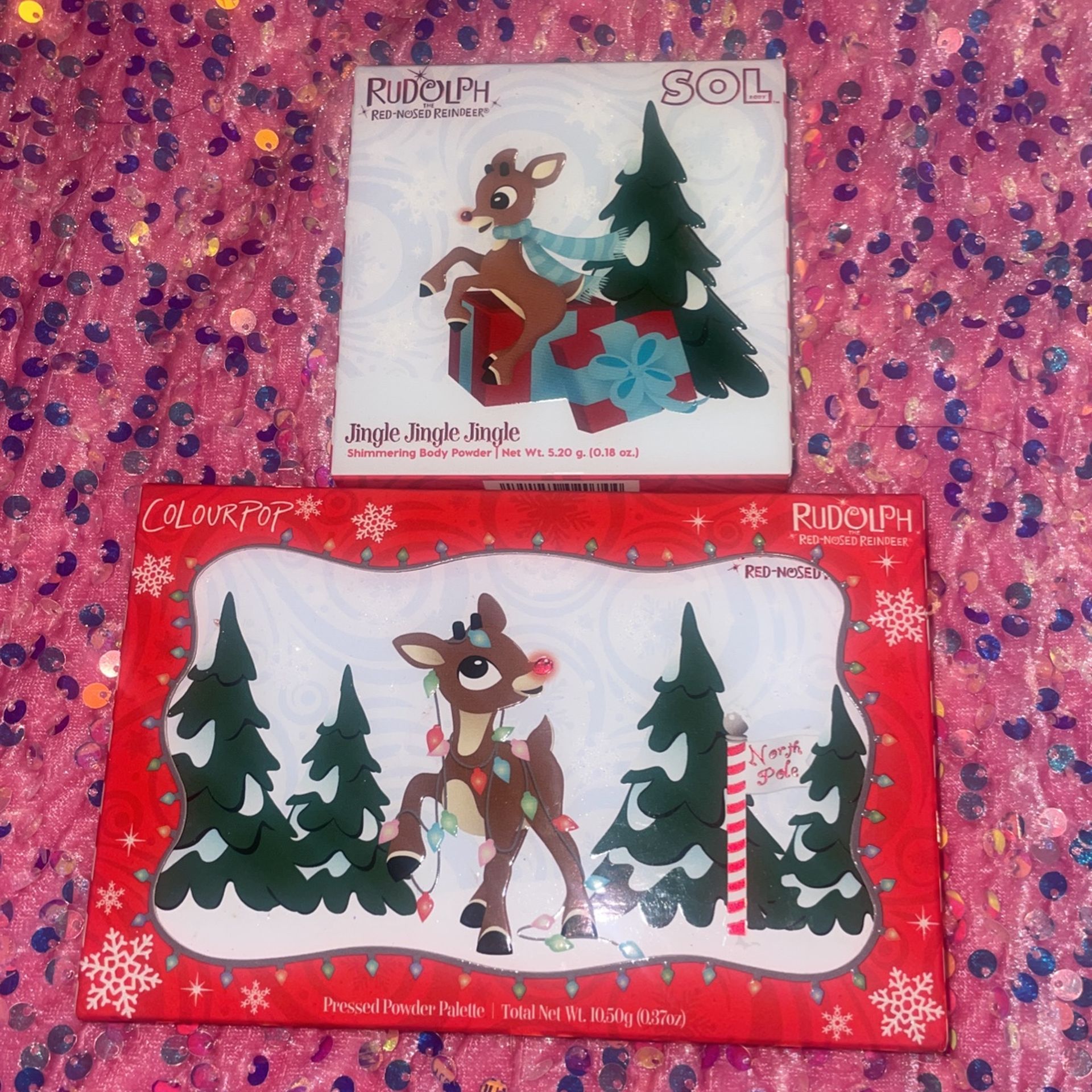 Rudolph highlighter and eyeshadow pallet