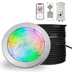6 Inch Pool Lights for Inground Pools with 50 FT Cord, Replacement Color Changing LED Spa Light, 120V AC Underwater Swimming Pool Light with Triple Co