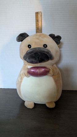 Squishmallows Hug Mees Valentine's 9.5" Pug Dog Plush Holding Pink Heart 2019 
