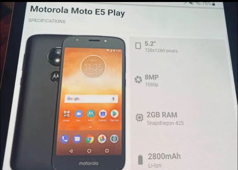 Motorola Moto E5 Play Android Phone-  Ready To Use 