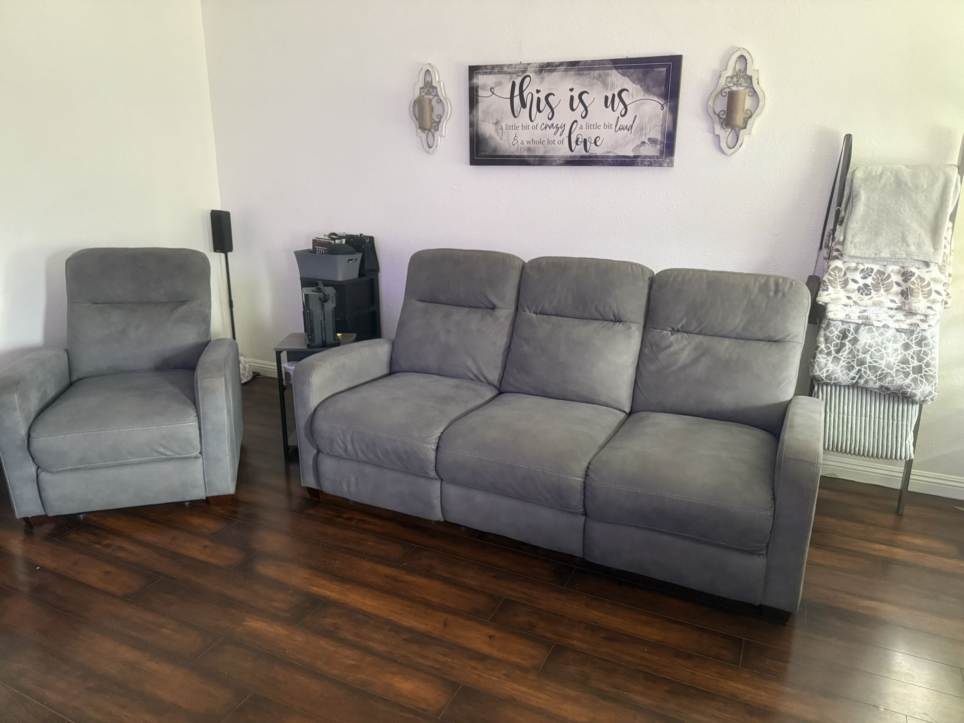 2pc Sued Sofa Set