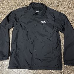 VANS Kids Black Button Lined Jacket Size Medium 