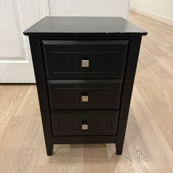 Black Nightstand With Drawers Bedroom Night Stand Home Furniture Drawer