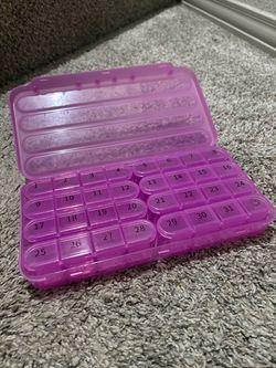 Monthly Pill Organizer 31-Day Purple